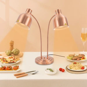 500W Double Head Electric Food Heat Lamp For Food Service,Food Warmer Light USA - Picture 1 of 19