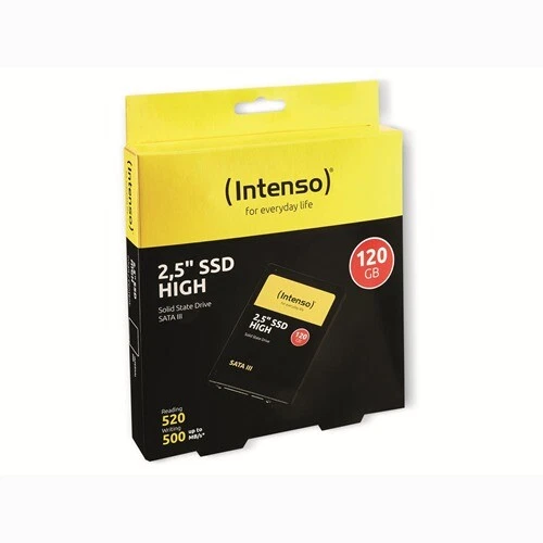 HARD DISK SSD SOLID STATE DISK 2,5 120GB INTENSO HIGH PERFORMANCE SATA3 - Immagine 1 di 1