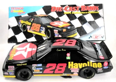 Vintage Die-Cast Bank With Original Box Ford Thunderbird Ernie Irvan #28 1994 - Image 1 of 4