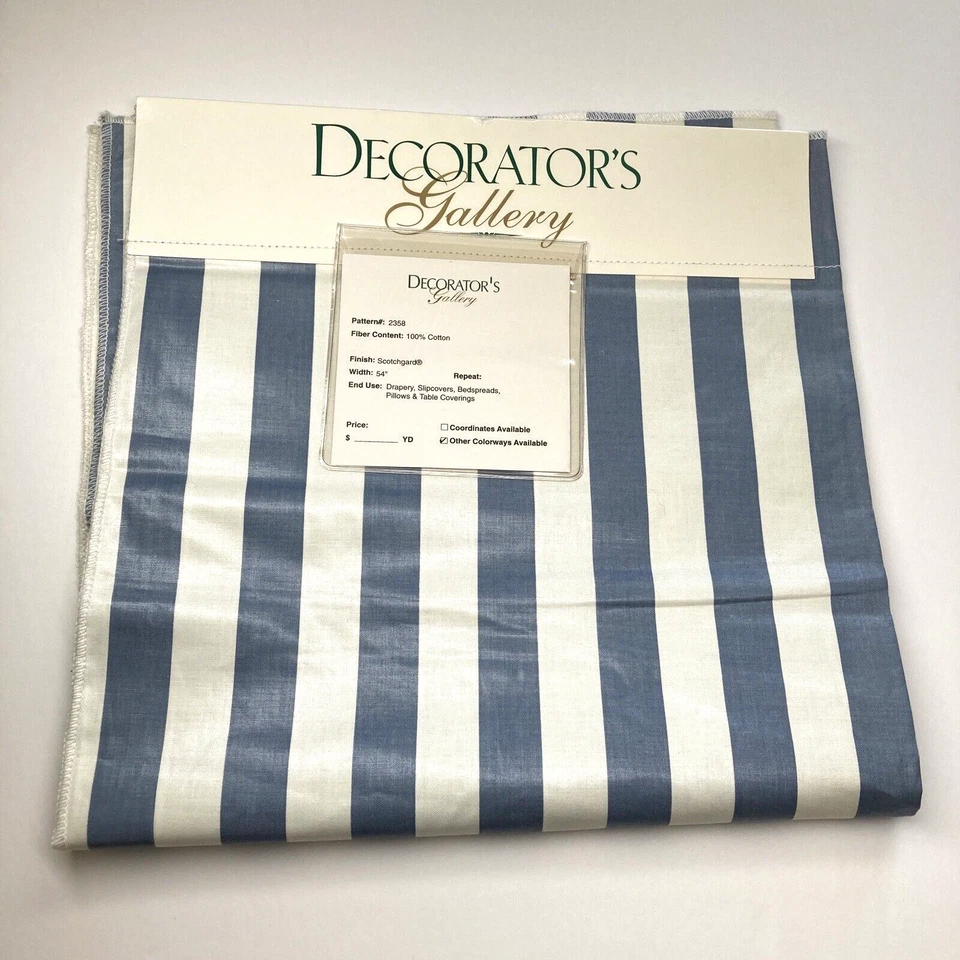 Muestra de tela de tapicería de galería decorativa panel de 26" 100 % algodón a rayas 2358 Foto 1 de 4