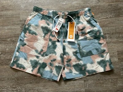 NEW $58 Timberland Men's Summer Hybrid Shorts Water Print Large Trunks Large - Image 1 of 4