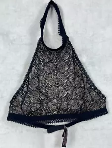 Victoria Secret Sexy Bralette Lace Black High Neck Band 30 54867 Underwire New - Picture 1 of 6