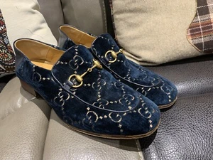 Gucci loafers Jordaan web horsebit men’s size Uk 9.5 ex Excellent Condition - Picture 1 of 18