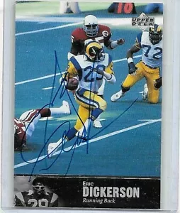 ERIC DICKERSON 1997 UPPER DECK NFL LEGENDS CERTIFIED AUTOGRAPH HOF - Picture 1 of 1