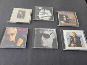 George Jones 6 CD Lot Walls Cold Hard Lived To Loneliness Friends In Gospel - Picture 1 of 4
