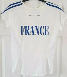 ADIDAS FRENCH WOMENS SHORT SLEEVE CLIMALITE TOP UK SIZE 16 BRAND NEW WITH TAGS - Picture 1 of 4