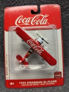 Coca Cola 1932 Stearman Bi-Plane Die Cast Replica Coke Collectible NIB - Picture 1 of 3