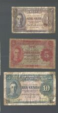Malaya 1941 âœ¨ Kg Vi 1, 5 & 10 cents 3 notes âœ¨ Collections & Lots #4145