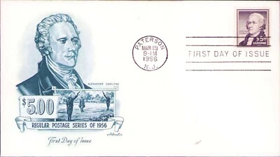 Sc #1053 First Day Cover, ALEXANDER HAMILTON, 1956 Artmaster - Image 1 of 2