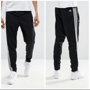 adidas Originals Mens Tiro 3s Trousers Track Pants Gym New 2017 Black & Blue - Picture 1 of 12