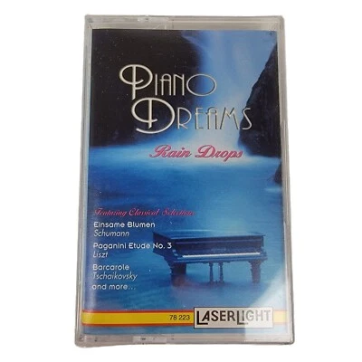 VTG 1996 LaserLight Piano Dreams Rain Drops Cassette Tape Music NEW! - Image 1 of 4