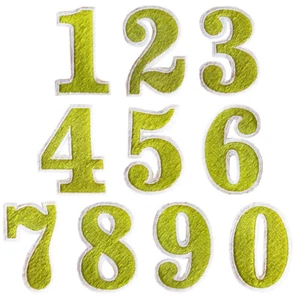 Numbers Embroidery Patches Iron-On 2.35" - Picture 1 of 25