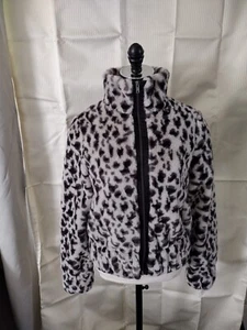 NWOT Peyton Jensen Anthropologie Clarissa Faux Fur Animal Print Bomber Sz XS - Picture 1 of 7