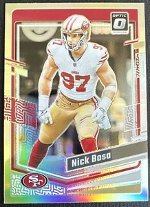2023 Panini Donruss Optic Nick Bosa Silver Holo Prizm 173 SP San Francisco 49ers - Picture 1 of 2
