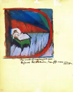 Vignette 'D' by Franz Marc Giclee Fine Art Print Reproduction on Canvas - Picture 1 of 1