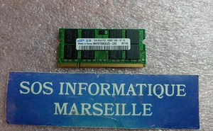 Barrette Mémoire SAMSUNG 1GB 2Rx8 PC2-5300S-555-12-E3 (M470T2953CZ3-CE6) - Picture 1 of 4
