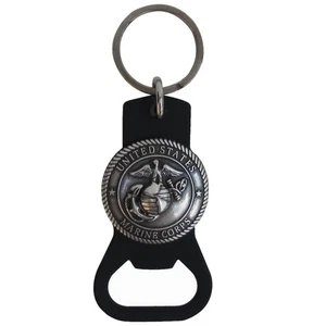 US Marines Car Keyring Chain Beer Soda Cap Bottle Opener USMC Keychain Ring Gift - Picture 1 of 1