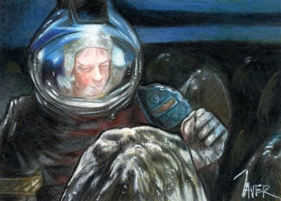 Alien KANE Egg CHAMBER LV426 JOHN HURT Sketch Card ORIGINAL 1/1 ART - Image 1 of 2