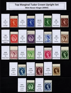 Wilding Specialist - S1-S150 (SG515-SG531) Tudor Crown Top Marginal Set (MNH) - Bild 1 von 4