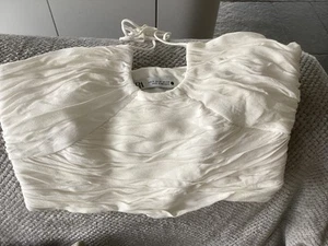 Zara cream corsett style crop top new without tags size M - Picture 1 of 3
