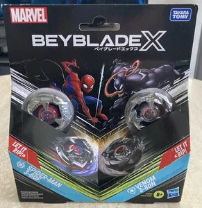 BEYBLADE X Marvel Spider-Man 3-60F vs Venom 3-80N Dual Pack - NEW! SEALED! - Picture 1 of 3