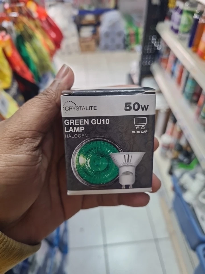 Green GU10 Lamp 50W Pack of 6 - Image 1 of 1