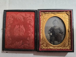 Antique Daguerreotype of A Young Child on a Chair - Picture 1 of 5