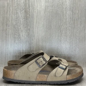Birkenstock Franca Sandals Womens Size 9 Crossover Strap Buckle Slip On Taupe - Picture 1 of 12