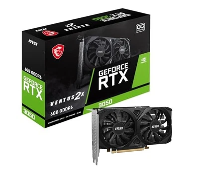 MSI GeForce RTX 3050 VENTUS 2X E 6G OC Graphics Card VD8926 - Image 1 of 4