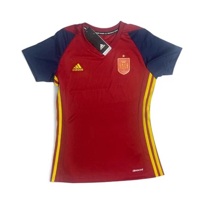 Adidas Spain National Team Jersey Size YOUTH LARGE, NEW/TAG, RED/YELLOW - Image 1 of 2