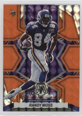 2022 Panini Mosaic Reactive Orange Mosaic Prizm Randy Moss #132 HOF - Image 1 of 2