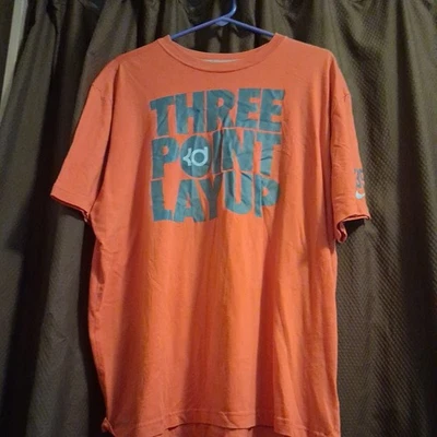 Nike Adult Shirt Extra Large Orange Grey Dri-Fit Kevin Durant Basketball Mens - Image 1 of 3