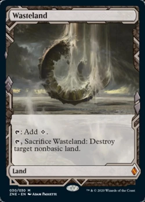 MTG English Wasteland NM Foil Zendikar Rising Expeditions - Image 1 of 1