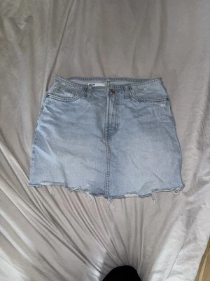 Bershka Denim A-Line Mini Skirt Size 38 UK 10 - Image 1 of 3