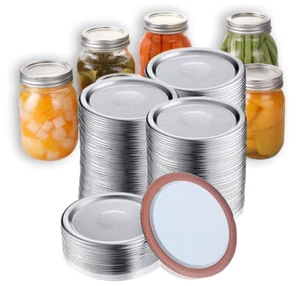 70 Pcs Wide Mouth Canning Lids with Silicone Seals for Mason Jars Leak Proof Sil - Picture 1 of 5