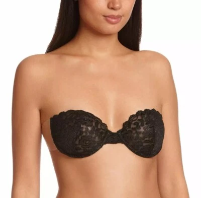 Модные формы без бретелек клейкий бюстгальтер кружева без бретелек без спинки гель подушечки RRP £30 - Изображение 1 из 4