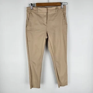 Forever New Pants Womens 8 Beige Tapered Leg Cropped Stretch Workwear Office - Picture 1 of 7