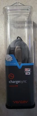 ChargeSync Micro USB Ventev 3ft Gray Cable- High Speed Charging - Image 1 of 3