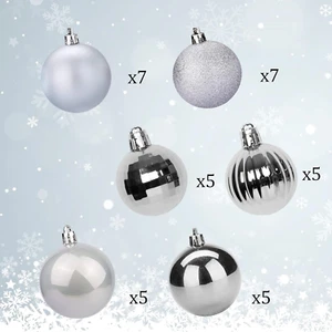Christmas Ball Ornaments, 34 Ct 1.57" Pre-Strung Hanging Ornament Decorations... - Picture 1 of 7