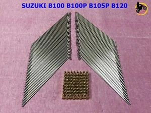 SUZUKI B100 B100P B105P FRONT & REAR SPOKE SET GOLD NIPPLES 72 PCS *nan3728* - Picture 1 of 7