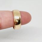 Vintage Solid 14K Yellow Gold Art Carved Wedding Band Ring Size 9.75 10 8g