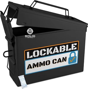 Lata de munición de metal bloqueable - Nuevo contenedor de almacenamiento de municiones militares y militares - M2A1 y M1 - Imagen 1 de 9