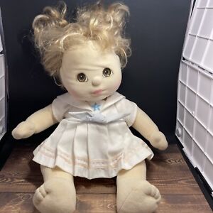 Vtg 1985 Mattel My Child Doll Girl Curly Blonde Hair  Brown Eyes