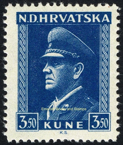 EBS Croatia NDH 1943 - Dr. Ante Pavelić - Michel 106 MNH** c.v. $5.50 Cover