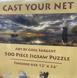 SunsOut Cast Your Net 500 Piece Jigsaw Puzzle New!! Cast Your Net - Faith - Picture 1 of 3