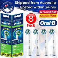 GENUINE ORAL B CROSS ACTION CLEAN BRAUN ELECTRIC TOOTHBRUSH HEADS REPLACEMENT
