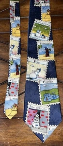 Schneemann Postkarte American Greetings Herren Seidenkrawatte blau Weihnachten lustig Humor - Bild 1 von 3