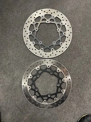 2006 - 2015 Yamaha FZ1 front Brake Rotors part # 5D0-2581T-10-00 used low miles - Image 1 of 3