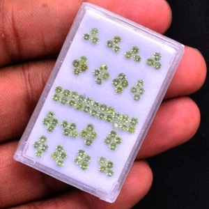 VVS 82 Stück Natürlich Peridot Rund Diamantschliff 2.50mm Unbehandelt Lose - Bild 1 von 3