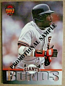 1994 TRIPLE PLAY BASEBALL #3 #4 BARRY BONDS KEN GRIFFEY, JR PROMOTIONAL SAMPLES - Picture 1 of 12